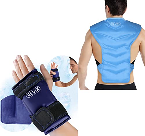 Обвитка за мраз на зглобот на зглобот и голем мраз пакет за рамо и грб, пакувања со мраз за еднократно гел за повреди на рацете, ладна