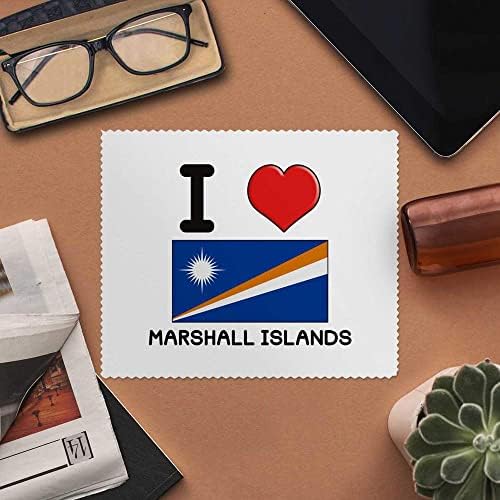 Азиеда 2 x 'Јас ги сакам крпите за чистење/очила за микрофибер на Маршал Острови