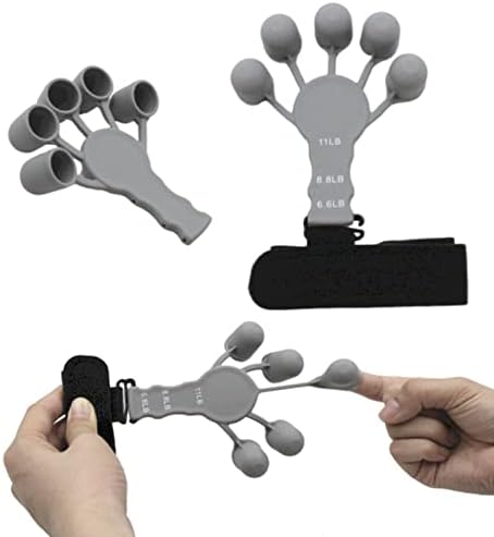 Зајавувач на прсти DOEFO - Вежби за рачни рачни за јачина со прилагодливо 3 отпорно ниво - носилка за вежбање на прсти - вежбач за
