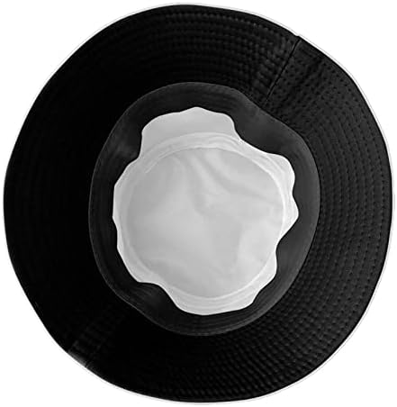 Музика за пијано музички подарок црно -бела корпа капа плажа за патување рибар, спакувана сончева капа капа за унисекс жени мажи