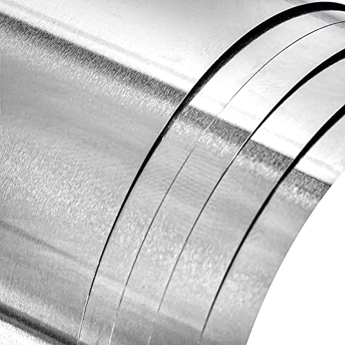 Uxcell 0.04x100x1000mm 304 лим за лим на плоча од не'рѓосувачки челик за занаети, електронска опрема, сребрен тон 2 парчиња