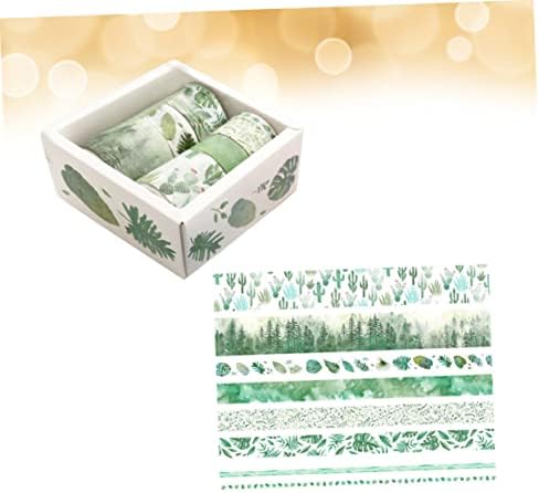 ОПЕРАТИККС 8 ПЦС кутија тапацир лента за подароци за лепливи ленти за хартија лепила лента за рака, зелена декорација на лепило за DIY