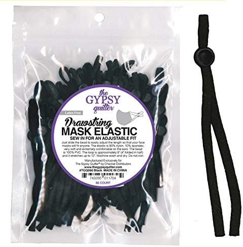 Цигански Quilter црна прилагодлива еластична маска за влечење