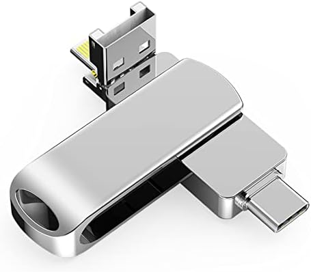 USB Флеш Диск Фото Стап за iPhone 256GB, Метал 4 ВО 1 USB Тип Ц Палецот Диск, Голема Брзина Меморија Стап, Надворешно Складирање Pendrive