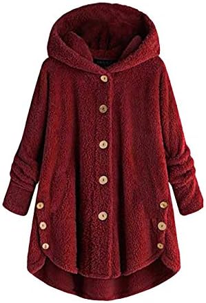 Женски кадифен капчиња зимски топла волна јакни плус големина на копчето надолу лабава лебава лежерна кардиганска палто врвови домашна облека
