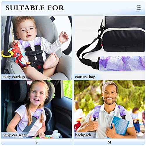 Виолетова Цветна Ливче Ремени За Автомобилски Седишта Влошки За Рамо За Бебиња Детска Удобност Меки Навлаки За Безбедносни Ремени