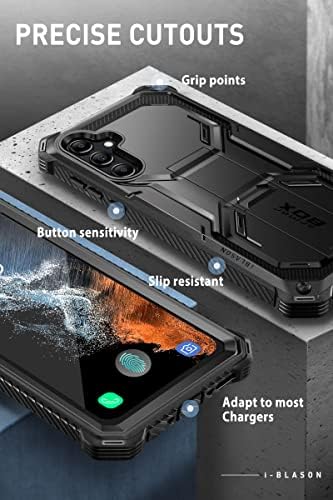 Јас-Бласон Оклопни Кутија За Samsung Галакси A54 5G Случај со Kickstand &засилувач; Ремен Клип Футрола, Полно Тело Солиден Браник Случај Со Вграден