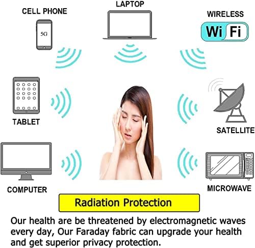 Amnool EMF штити анти-зрачење ткаенина за блокирање на сигнал за мобилни кули WiFi, Bluetooth Block WiFi RF анти-зрачење магнетна