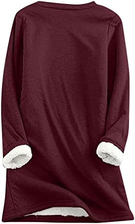 Oversенски преголеми џемпери лабави печати врвови задебелени плус руно јагнешкото вклопување дното на кошулата секси облеки