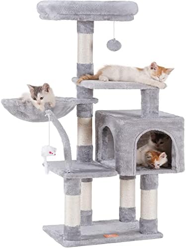 Мулти-Ниво Платформа Мачка Дрво-Мачка Куќа Со Тапациран Кадифен Костур-Кула За Мачки За Внатрешни Мачки-Нозаја
