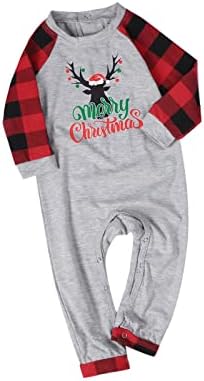 Семејни панталони за панталони карирани, кои одговараат на семејни пижами Божиќни ПЈС поставуваат писмо семејство што одговара на пижами