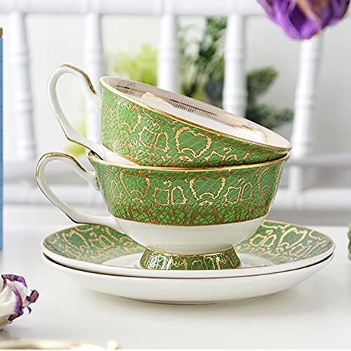 N/A зелена керамичка сад за садови за садови за кафе сет европски попладневен чај сет чајни чаши рачно изработени порцелански порцелански чајник за домашна канцела?