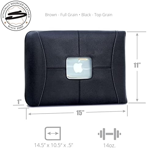 Премиум Кожа 16 Macbook Pro Ракав Од Мајкл Санторо Дизајн-Црна