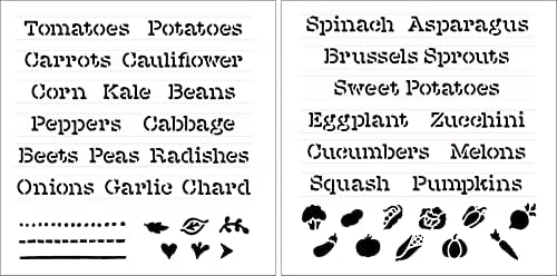 Етикета за зеленчук матрица за DIY градинарски маркери од Studior12 - Изберете Големина - САД направени | Занаетчиски и бои лесно растителни