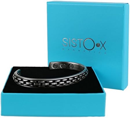 Техно-дизајн на Sisto-X Slim Magnetic Bagner Bangle со финиш на нараквица Sisto-X® 6 магнети