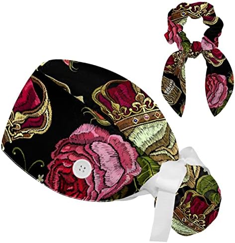 Прилагодлив череп со работна капа на роза од круна со копче, торбичка за конска опашка, џемпери за жени со ласкава коса
