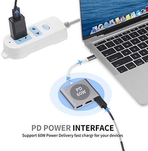 AISONK USB-C to HDMI Adapter, USB 3.1 Type C to HDMI 4K Multiport AV Converter with USB 3.0 Port Mac HDMI Adapter,USB-C Digital AV