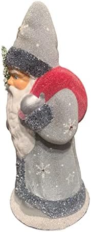 Компанија за трговија со врвни врвови Ино Шалер Светло сиво Дедо Мраз со снегулки германска маче хартија 10,25 инчи