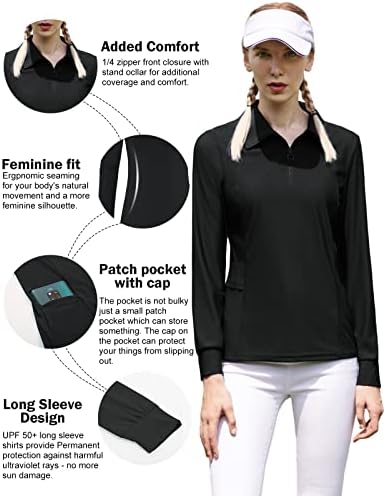 Jackек Смит женска маица Поло кошула со палети со атлетски кошули со долг ракав со странични џебови