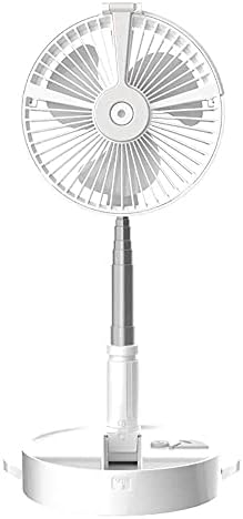 Лилианг-8-инчен вентилатор за пиедестал со влажно влакно, функција за ноќно светло, осцилација од 185 ° и прилагодлива во висина, преносни
