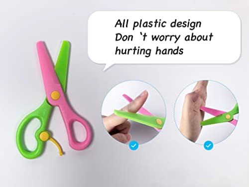 Мали Ножици Безбедносни Ножици Пластични Ножици За Деца Уметнички Занает Материјали 4 Пакет