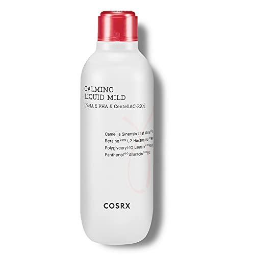 CoSRX акни смирувачки течен благ, 4.22 fl.oz / 125ml | Без алкохол нежен тонер | Корејска нега на кожата, тестирање на животни