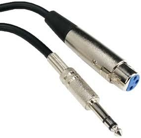 ACCL 15FT XLR 3P женски до 1/4 TRS микрофон кабел, 4 пакувања