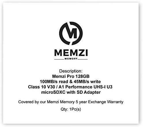 MEMZI PRO 128gb Мемориска Картичка Компатибилна За Samsung Galaxy M31, M21, M11, A01, A71, A51, A41, A31, A21, A11 Мобилни Телефони-microSDXC